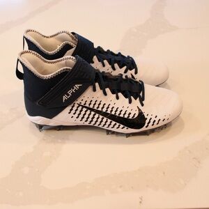 Nike Alpha Football Cleats - Blue and White